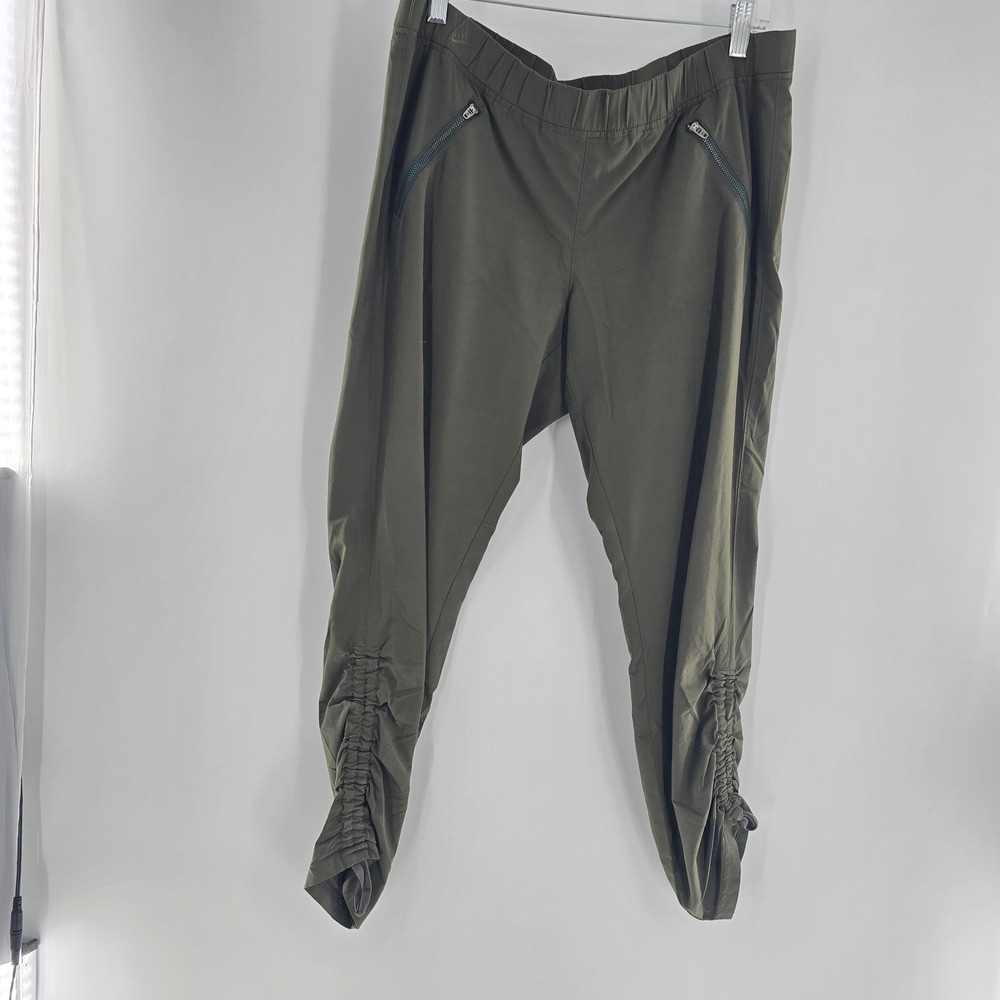 Athleta Pants Womens 8 Green Athletic Pockets‎ Lightweight Elastic Waist Cinch